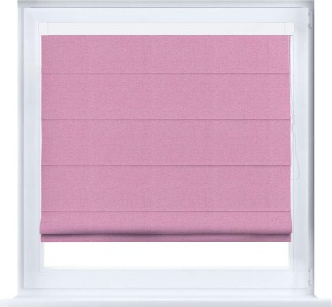 Римская штора «Кортин» кассетная, ткань лён димаут, розовый
