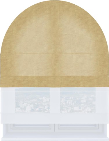 Римская штора «Кортин», канвас абрикосовый, день-ночь для арочного проёма