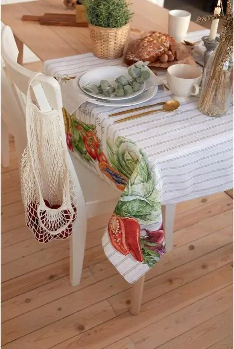 Скатерть Этель Vegetable 180х147 см, 100% хлопок, репс 210 г/м2
