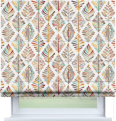 Римская штора «Кортин» для проема «Растительные ромбы»