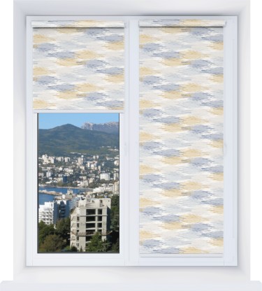 Рулонная штора Мини с принтом Полосатая волна