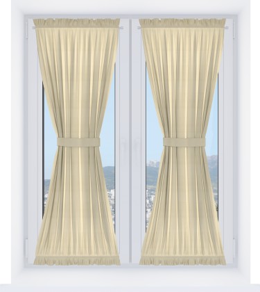Штора песочные часы «Кортин», ткань блэкаут однотонный милано латте