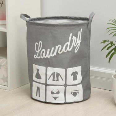 Корзина универсальная «Большая стирка», 35×45 см, цвет серый