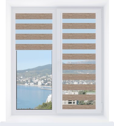 Рулонная штора День-ночь Уни 2 Dalin бежевый, размеры от 20 до 120 см