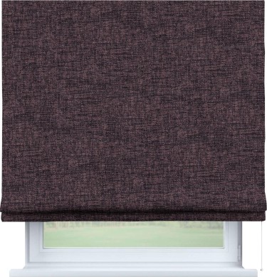 Римская штора «Кортин», рогожка димаут розово-коричневый, для проёма