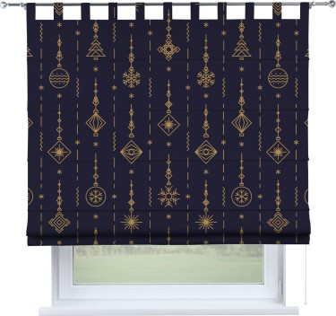 Римская штора на петлях «Сияние гирлянд»