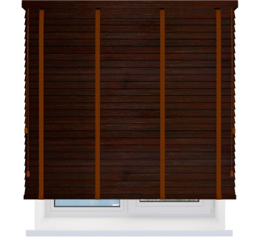 Бамбуковые жалюзи с тесьмой 50 мм. махагон