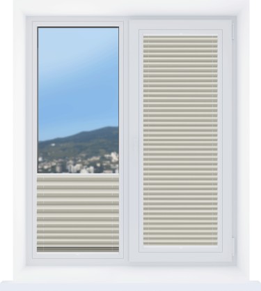 Штора плиссе Луна ВО светло-серый