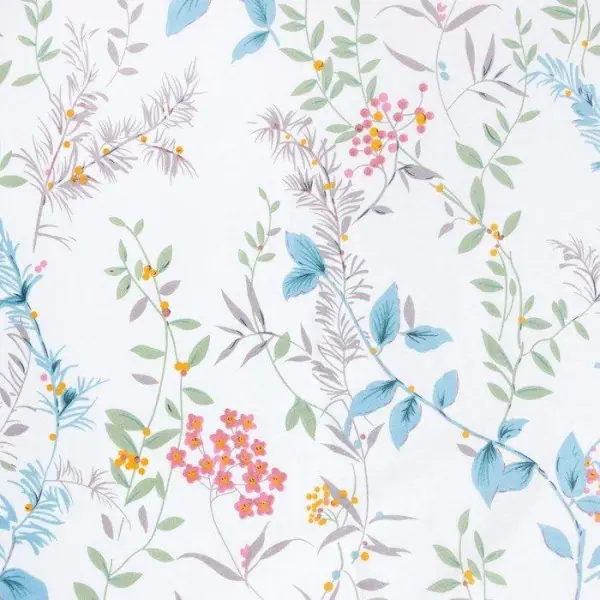 Простыня на резинке LoveLife 160*200*25см, "Flowers", 100% хлопок, сатин, 125г/м²