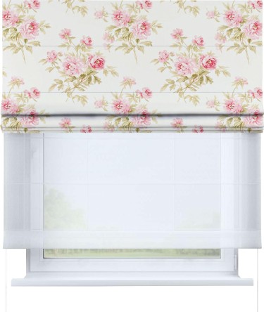 Римская штора «Кортин» день-ночь «Английский шебби-шик»
