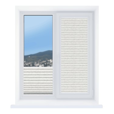 Штора плиссе Раджа белый , ширина от 20 см