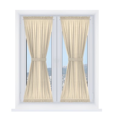 Штора песочные часы «Кортин», ткань софт однотонный бежевый лайт