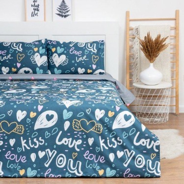 Постельное бельё LoveLife евро Love 200х217 см, 225х240 см, 50х70см-2шт, 100%хлопок, сатин, 125г/м²