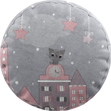 Подушка круглая Cortin «Вечерний город»