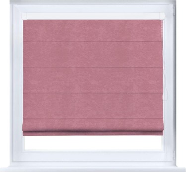 Римская штора «Кортин» кассетная, ткань софт однотонный розовый