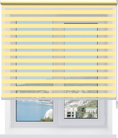 Рулонная штора День-ночь Basic желтый