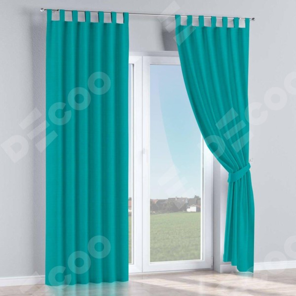 Шторы на петлях 2 шт, бирюзовые, от 100 см