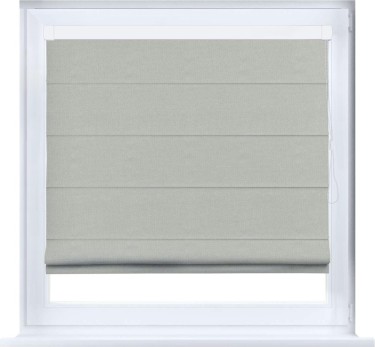 Римская штора «Кортин» кассетная, ткань лён димаут, светло-серый