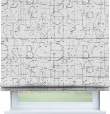 Римская штора «Кортин» для проема «Античные буквы»