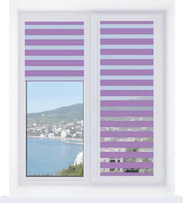 Рулонная штора День-ночь Уни 2 Basic сиреневый New, размеры от 20 до 120 см