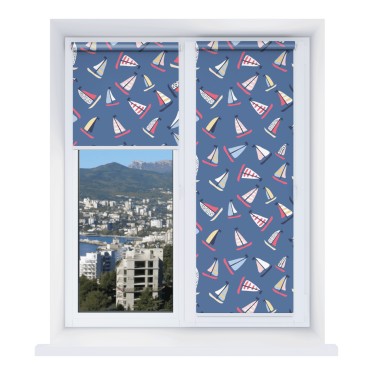 Рулонная штора Мини с принтом Морское приключение