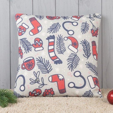 Подушка декоративная с фотопечатью «Новогодние каникулы» 40х40 см