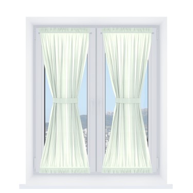 Штора песочные часы «Кортин», ткань вельвет кремовый