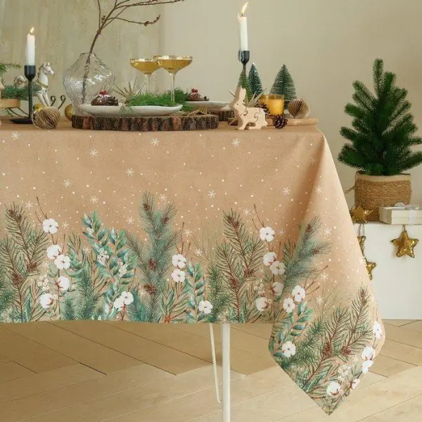 Скатерть новогодняя Этель «Новый год: Fir branches» 144х180см, 100%хл, 190г/м2