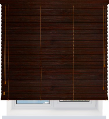 Бамбуковые жалюзи 50 мм. махагон