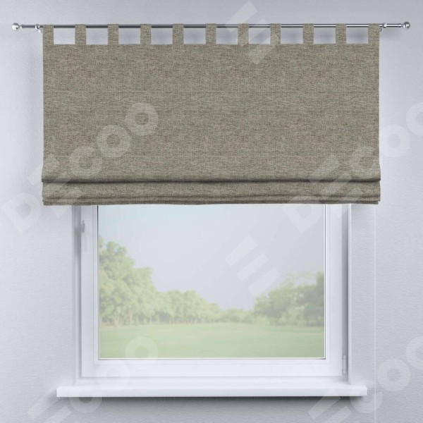 Римская штора на петлях «Кортин», стиф димаут серо-коричневый