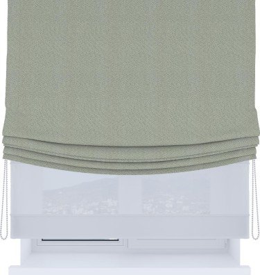 Римская штора «Кортин», день-ночь с мягкими складками, лён димаут цвет серый