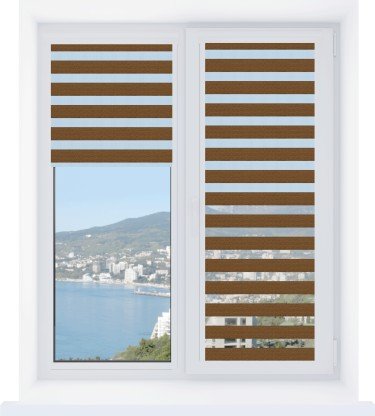 Рулонная штора День-ночь Уни 2 Elsa ВО коричневый