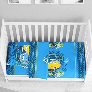 Постельное бельё детский Русский дом «Автогонки» 112х147, 100х150, 40х60см, бязь 120 г/м хлопок 100%