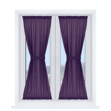 Штора песочные часы «Кортин» вельвет тёмно-фиолетовый