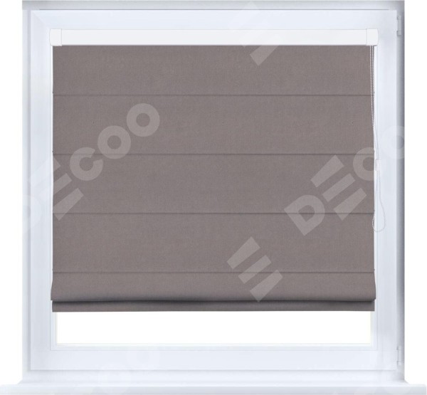 Римская штора «Кортин» кассетная, ткань вельвет тёмно-бежевый