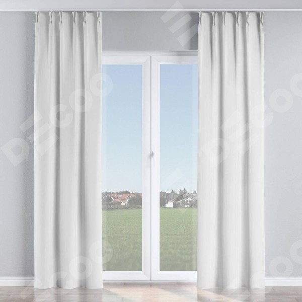 Комплект штор 2 шт, вельвет белый, высота 100-300 см