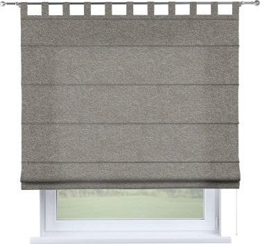 Римская штора «Кортин», лён меланж натуральный, на петлях
