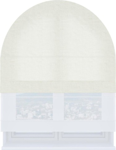 Римская штора «Кортин» день-ночь для арочного проёма, ткань лён молочный