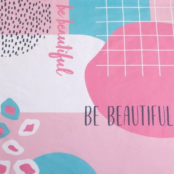 Постельное бельё «Этель» 1.5 сп Be beautiful 143*215 см, 150*214 см, 50*70 см -1 шт,100% хл, бязь