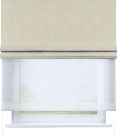 Римская штора «Кортин» день-ночь, ткань лён димаут, бежевый