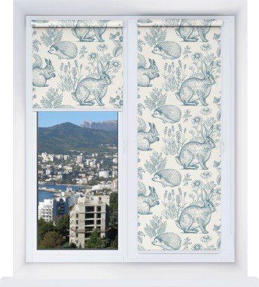 Рулонная штора Мини с принтом На лугу