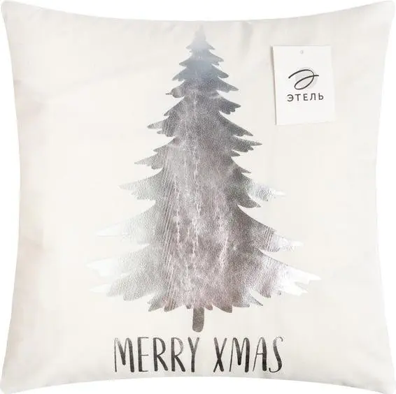 Наволочка Этель "Merry xmas" 40х40 см, 100% п/э, велюр