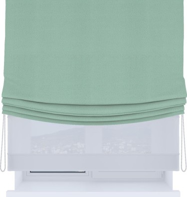 Римская штора «Кортин», день-ночь с мягкими складками, блэкаут однотонный ментоловый