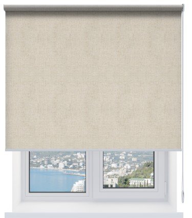 Рулонная штора Лён ВО светло-бежевый