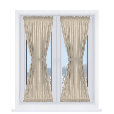 Штора песочные часы «Кортин» лён кашемир бежевый