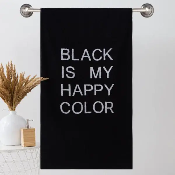 Полотенце махровое Этель ЧБ «My happy color», пестроткань, 70х130 см