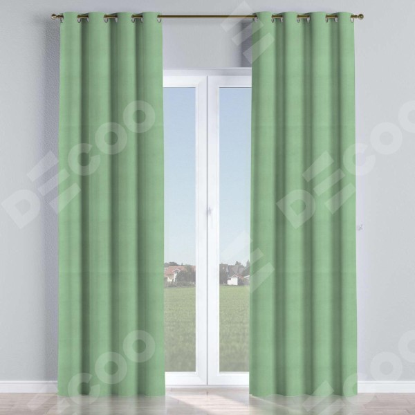 Комплект штор на люверсах бархат оливковый