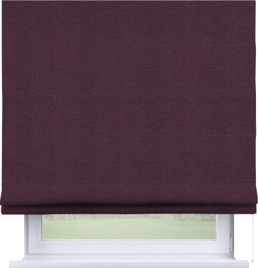 Римская штора «Кортин» для проема, ткань лён димаут, фиолетовый