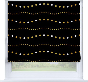 Римская штора «Кортин» на створку «Яркие огоньки»