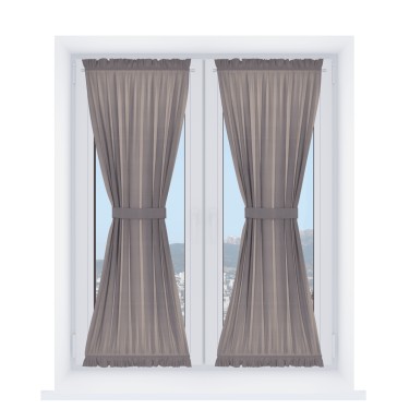 Штора песочные часы «Кортин», ткань вельвет тёмно-бежевый